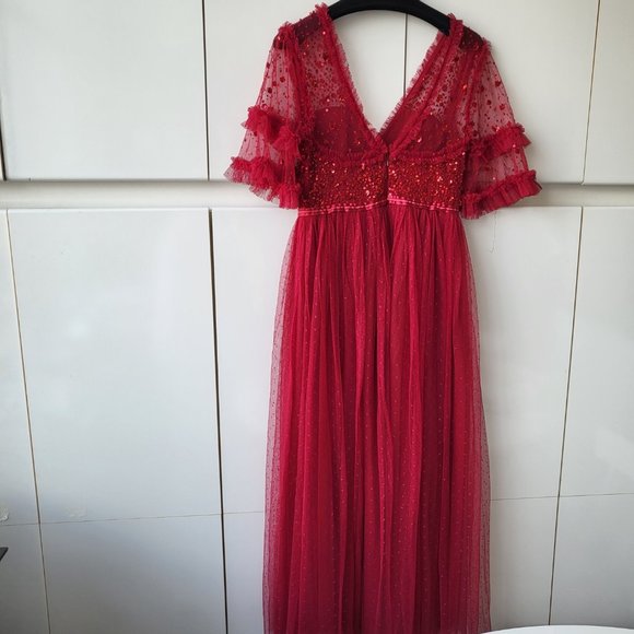 Needle & Thread Maybelle Bodice v neck ankle gown - Picture 7 of 16